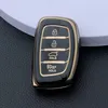 Nowa kluczowa okładka samochodu TPU dla Hyundai Tucson Santa Fe Rena Sonata Elantra Creta IX35 IX45 I10 I30 I40 3 4 Button Premium Key Case188t