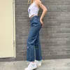 Jeans da donna 2023 Vita alta da ragazza stile donna pantaloni lunghi Cowboy femminile allentato streetwear farfalla ricamata pantaloni dritti