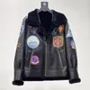 Top Gun mens furs parkas Multi-mark Aviator B3 fur in one Sheep leather jackets