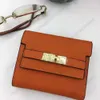 Mode echte leer korte portemonnee damesstijl 2024 NIEUWE Soft Cowhide Vouwkaart Tas Classic Luxury Coin Purse