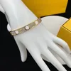 Moda oro lleno de diamantes brazalete de lujo pulseras de diseñador damas fiesta regalo de boda joyería259l