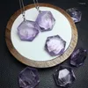 Bangle Natural Amethyst Heksagram Bransoletka Crystal rzeźbia Kobiety rybacka biżuteria uzdrawianie kamienia szlachetnego Gift 1PCS