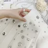 Female O-neck rhinestone beaded woolen luxury desinger jacket coat SMLXLXXL