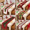 Christmas Decorations Table Runner Cloth Merry Decoration for Home Tablecloth Xmas Ornament Navidad Natal Year Gift 2024 230908