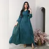 Etnische kleding abaya voor vrouwen zijdeachtig satijn moslim islam lange jurk 2-delige set Marokkaanse feestcaftan Arabische jurken Jalabiya Dubai Turkije