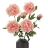 Fleurs décoratives 90 cm grande pivoine fleur de soie artificielle Bouquet de mariage décor blanc maison affichage faux Pack coeur Rose Rose