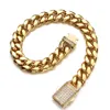 Bracelets de charme 6/8/10/12/14mm hommes chaîne bracelet en acier inoxydable gourmette cubaine lien chaîne bracelet pour hommes femmes hiphop poignet bijoux cadeau 230907