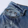 Broderi amiirii lila jeans män mode jean 2024 demin brev perforerat patch mode trend mens cm42