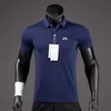 Polos para hombres 2023 Camisas de golf de verano Hombres Polo casual Mangas cortas Transpirable Secado rápido J Lindeberg Wear Sports T Shirt 230907