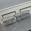 Bolso de marca Bolso de hombro de diseñador Bolso de moda Bolso cruzado con bordado de cuentas de cristal de imitación en dos tamaños