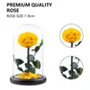 Decorative Flowers Beautiful Non-fading Aesthetic Rose Flower In Glass Cover Ornament Visible Festival Supplies