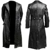 Men's Leather Faux MEN'S GERMAN CLASSIC WW2 MILITARY UNIFORM OFFICER BLACK REAL LEATHER COAT 230907