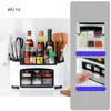 Kitchen Storage Multifunctional Plastic Shelf Supplies Rack Seasoning Box Household Knives Tableware Cutlery