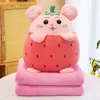 Anime peluche jouets oreiller fruits climatisation couette poupée voiture coussin enfants décoration de la maison garçons filles anniversaire fête des enfants noël 40 cm