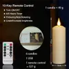 Ljus LED -ljus laddas av USB med flimrande flamma Bröllopsdekorativ Tealight Timed fjärrkolumn 230907