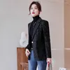 Costumes pour femmes Printemps Automne Haut de gamme Paillettes Petit Costume Version Coréenne De La Mode Manteaux Occasionnels Slim-fit Show Mince Blazers Veste