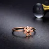 Cluster Rings Daisy Ring For Women Girls Flower Rose Gold Silver Color Titanium Steel Accessories Fashion Jewelry Gift (GR284)