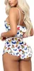 Seksowna piżama Ruewey Seksowna sukienka do lalki Seksowna Damska Dolna Satynowa nocna odzież z czołgiem z szorty 2 szt. Pękamy LF2309081