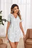 Pyjama sexy Ekouaer pyjama femme col v boucleLF230908