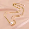 Choker Super Beautiful Pearl Double Necklace Luxury Pendant 2023 Fashion Women's Party Gift Jewelry