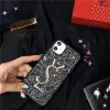 Случаи по сотовым телефонам Shining Designer Chace для iPhone 15 14 Pro Max 12 13 Pro ProMax XR XSMAX Case Gold Letter Phonecase Flash Diamond Phone Cover Luxe Nubi