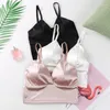 Camisoles Tanks Women's Tube Top Silk Soft Comfort Crop Sexig Camisole Wireless Summer Wrapped Chest V-Neck ärmlösa underkläder