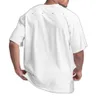 T-shirts pour hommes Oversize Entraînement Lâche Fitness Gyms T-shirts Hommes T-shirt à manches courtes Muscle Vêtements Bodybuilding Tees TopsM220e
