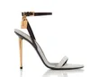 Sandalo donna regina tom-sandalo sandali con lucchetto tacco alto Designer di lusso décolleté nude con tacco alto scarpe estive punta a punta