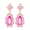 Dangle Oorbellen Arrivals Fashion Boho Goud Gemengde Gekleurde Stenen Kristallen Drop Voor Vrouwen Bohemen Kristallen Sieraden