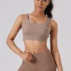 BR Soutien-gorge de sport intégré pour femme avec coussin de poitrine fixe et boucle dans le dos - Soutien-gorge de fitness haute résistance - Grand 180 catties (60062)