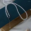 Choker Elegant Natural Freshwater Pearl Necklace Women Luxury Small Rice Baroque Pearls Beaded Collar Wedding Statement Jewelry