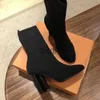 Elbise ayakkabılar kadın tasarımcı botları siluet ayak bileği bot siyah Martin patikleri streç yüksek topuk çorap botları ve düz çorap spor ayakkabı botu kış kadın ayakkabılar no50 x0908