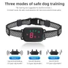 Dog Collars Leashes Kerah anjing Anti menggonggong otomatis pintar layar Digital HD kerah antiair IP67 untuk dapat diisi ulang gonggongan berhenti 230907