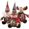 Décorations de Noël mignon Santa bonhomme de neige cerf poupée décoration cadeau arbre suspendu ornement année noël maison 230907