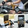 Bike Handlebars Components PCycling Phone Holder Aluminum Alloy 360 Degree Rotation For Smartphone Adjustable Support GPS Stand Mount Bracket 230907