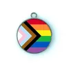 Charms 20st Color Rainbow Gay Lesbian LGBT Pride Dingle Charms Pendant smycken Tillbehör för DIY -armband Halsbandsmycken som gör 230907