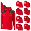 بدلة سباق F1 2023 جديدة من رجال السترة Red Hooded Sweater Suit246n