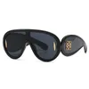 Sunglasses Luxury Oversized Frame One-piece Toad Glasses Hip Hop Street Photo T230908