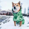 Cão vestuário roupas inverno pet filhote de cachorro moda impresso pequeno casaco quente jaqueta de algodão roupas terno de esqui para cães gatos traje ps2115 gota dhart