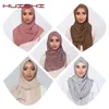 Bandanas Durag Muslim Diadema Bufanda Mujeres Burbuja Gasa Plain Big Wraps Color Sólido Chales Chica Hijab Bufandas 61 HUISHI 230908