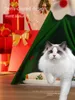 ケネルズペンズプレセールクリスマスツリー猫とペットドッグネストイヤーフェスティバル冬の温かい半分閉じた家の深い睡眠ベッド230907