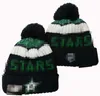 2023 Stars Hockey Beanie North American Team Patch laterale Winter Wool Sport Knit Hat Skull Caps A0