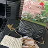 Chain Marmont Crossbodytas Echt leer Creditcardsleuf Modeletters Effen schoudertassen Mini-handtassen Portemonnee Tweedelige set