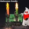 Decoraciones navideñas Luzes LED de Halloween Fantasma Holding Candle Lamp Hollow Party mesa para casa Adornos como 230907