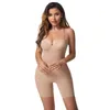 Shapers femininos europeus e americanos sem alças de uma peça shapewear vestido de casamento com bela volta túnica barriga quadril elevador