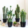 Faux Floral Greenery 38-43CM Artificial Cactus Plants House Decoration Tropical Fake Succulent Greening el Garden Party Home Decor Accessories 230907