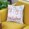 Decorazioni natalizie 40 Style Happy Year Merry For Home Santa Elk Divano Ornamenti Fodera per cuscino 45x45cm Navidad T126 230907