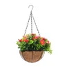 Cesta de flores decorativas cabide de vaso artificial pendurado falso ornamento ao ar livre decoração de jardim quintal