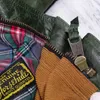 Skórzana męska Faux M65 Kurtka Mężczyzna Końska Slim Multipockets America Retro Safari Safari Płaszcz Zielony motocykl 230908