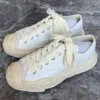 baskets de créateurs Mihara Yasuhiro Maison MMY Chaussures dissoutes Open Smile Canvas Chaussures pour hommes et femmes Worn Wash Casual Shoes Thick Sole Vintage Board chaussures de sport